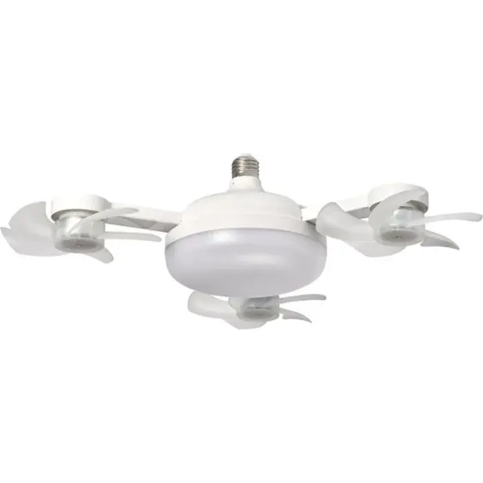 Ventilateur Plafond LED 3 Têtes Télécommande - Luminosité Réglable Circulation Air