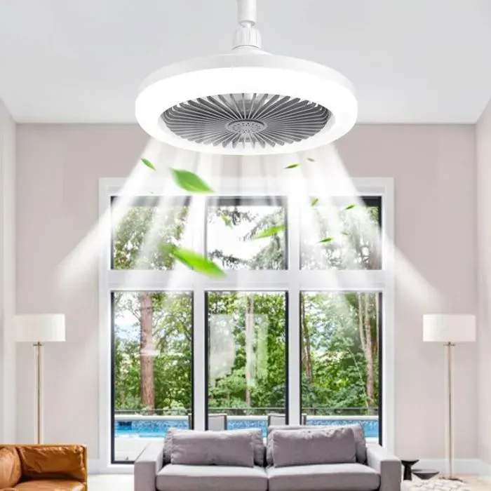 Ventilateur Plafond LED 30W 3 Couleurs 3 Vitesses Minuterie