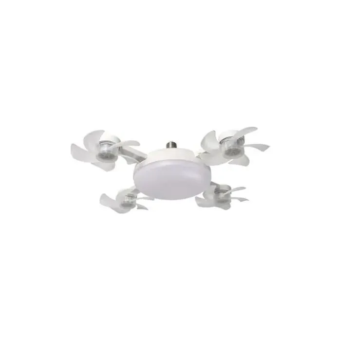 Ventilateur plafond LED 4 têtes variateur + télécommande
