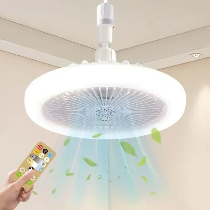 Ventilateur plafond LED Lumière 3 couleurs silencieux
