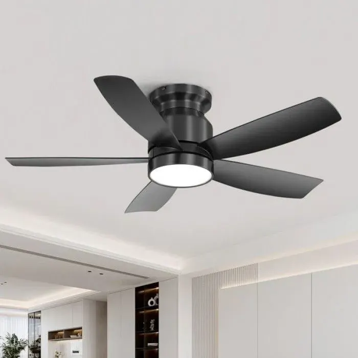 Ventilateur plafond lumineux domestique 106 cm éclairage dimmable trois teintes 6 vitesses minuterie fonctionnement discret