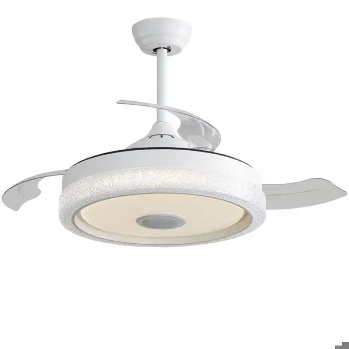 Ventilateur plafond lumineux moderne - 42 pouces - 3 pales ABS - Télécommande incluse - Moteur DC réversible VENTILATEUR DE PLAFOND