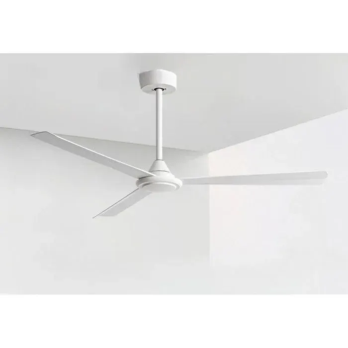 Ventilateur plafond moderne 112 cm sans lampe 3 pales silencieux 6 vitesses TélécommandeBlanc