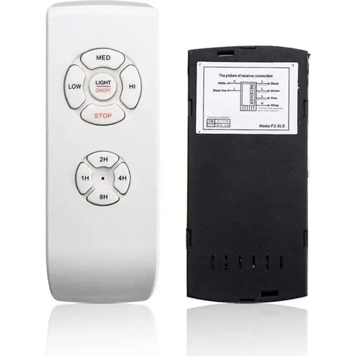 Ventilateur plafond télécommandé 110V/220V – Compatible lampe – Portée 30m – Blanc