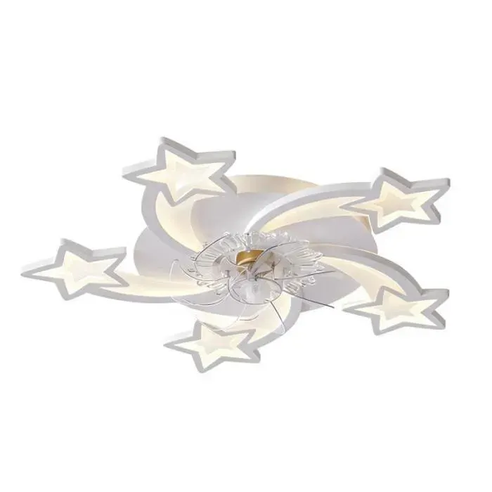 Ventilateur-plafonnier avec lumière 10W 74x13cm 3 modes déclairage ventilateur-lumière plafond intelligent rétractable