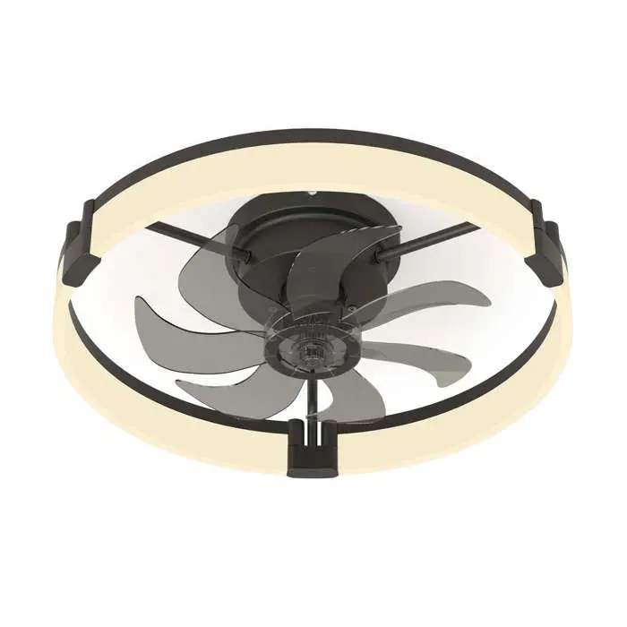 Ventilateur plafonnier LED 50 cm avec télécommande et app 6 vitesses dimmable 3000K-6500K minuterie