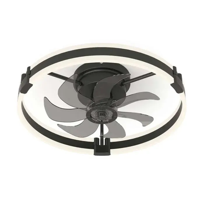 Ventilateur plafonnier LED 50 cm télécommande/app 6 vitesses dimmable 3000K-6500K minuterie 2H