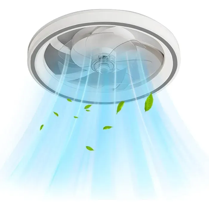 Ventilateur Plafonnier LED Avec Télécommande - Plafonnier Ventilateur Moderne Silencieux - Luminaire Ventilateur Dimmable 6 Vitesses