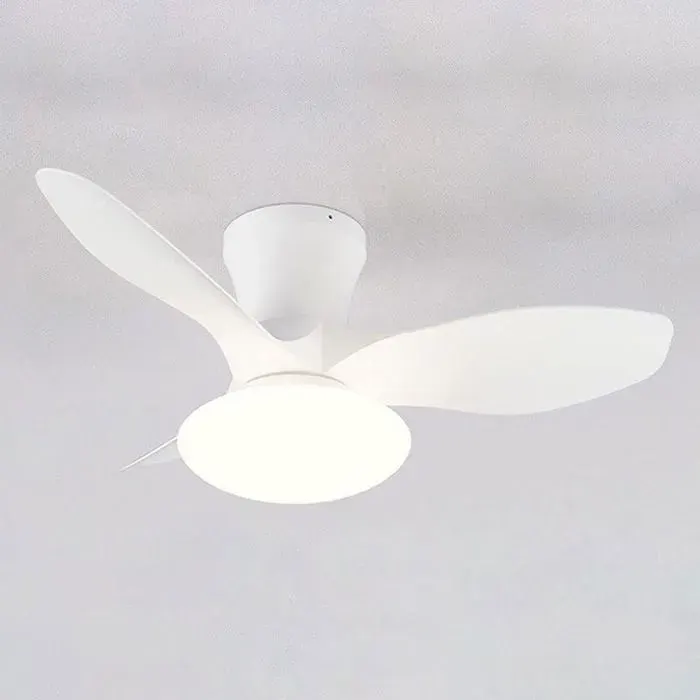 Ventilateur Plafonnier LED Extra Plat 80 cm Télécommande et Variateur de Lumière-Blanc