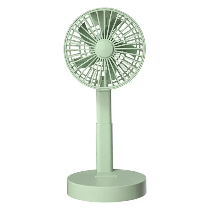 Ventilateur pliable télescopique USB – 3 vitesses silencieuses – bureau/camping – vert