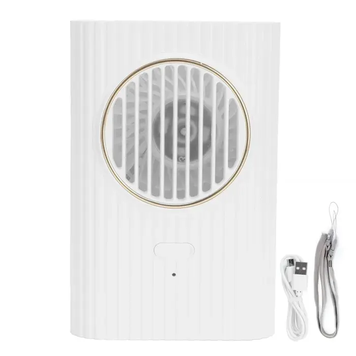 Ventilateur portable 3-en-1 – Moteur sans balais silencieux 2000mAh USB – Pour bureau et voyage – Blanc