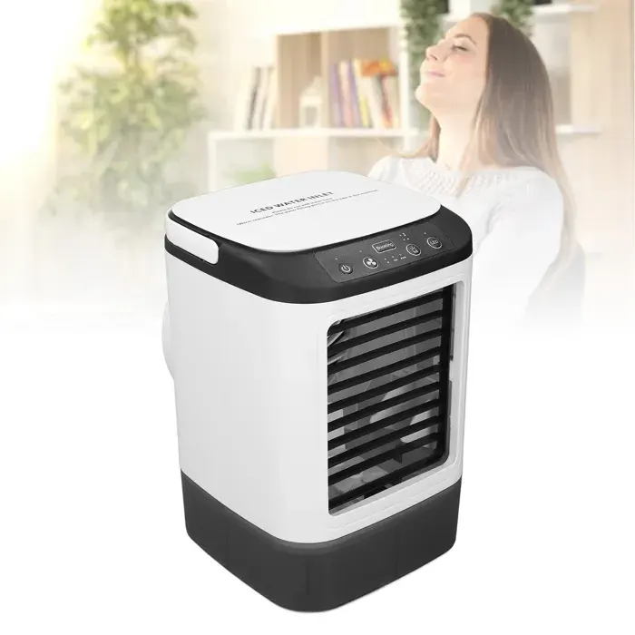 Ventilateur Portable – 900ml Atomisation & Refroidissement – Pour Bureau Chambre et Camping – Blanc