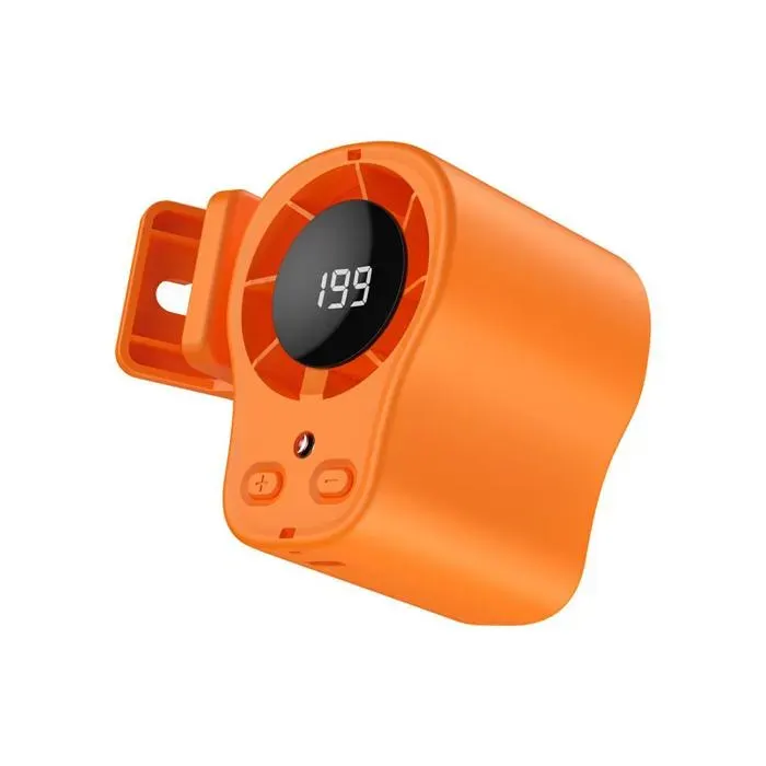 Ventilateur portable à clip pour taille et cou USB rechargeable 5 vitesses 76m/s autonomie 12h pour activités extérieures