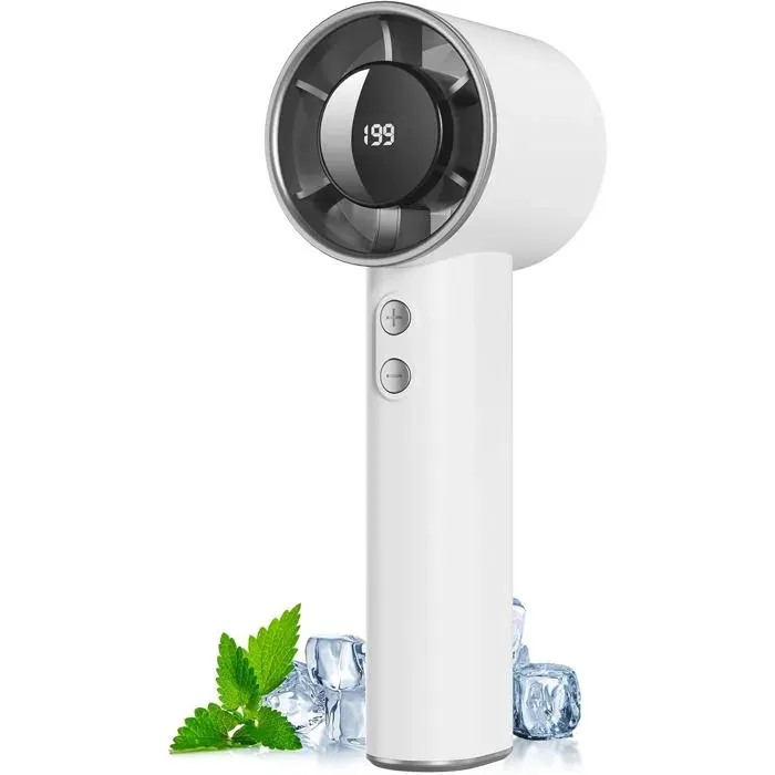 Ventilateur Portable à Main-3000mAh Mini Ventilateur de Table USB1-199 VitessesJusquà 13H