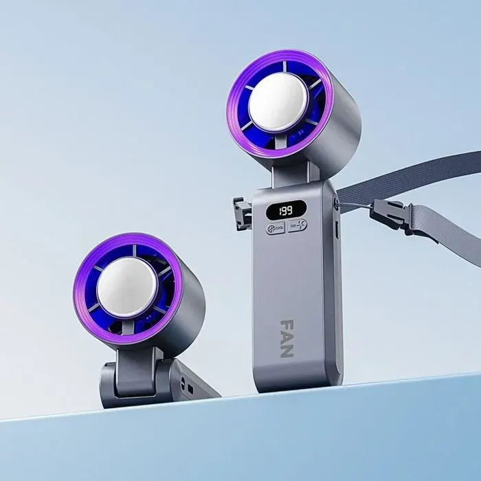 Ventilateur Portable à main avec refroidissement semi-conducteur Nouvelle version 2026 personnel Rechargeable 3