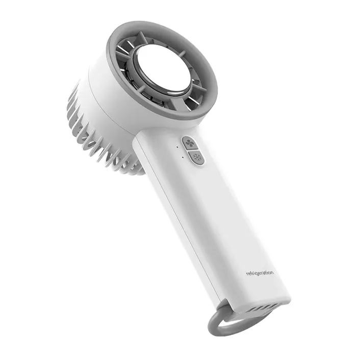 Ventilateur Portable à Main Mini Refroidisseur avec Crochet D Rechargeable Ventilateur de Poche pour Bureau Maison Extérieur