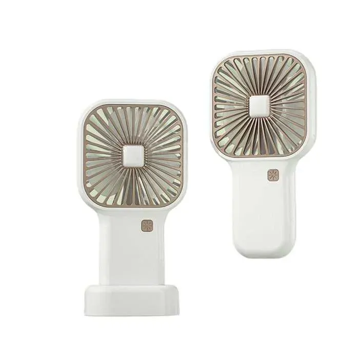 Ventilateur portable à main sans balais USB rechargeable 6 vitesses de vent mini ventilateur compact pour extérieur