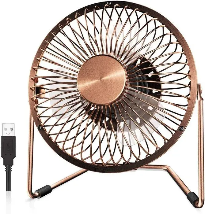 Ventilateur portable alimenté par USB flux dair puissant et rotation à 360 ° Ventilateur de table personnel pour le bureau