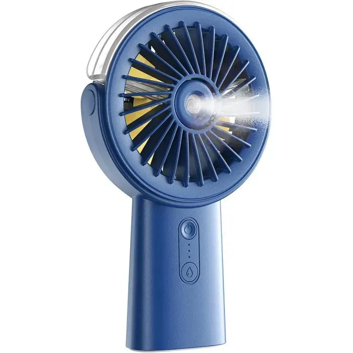 Ventilateur Portable avec Brumisateur 4000mAh Rechargeable Power Bank 2-en-1 3 Vitesses Voyage Maison Bureau Extérieur