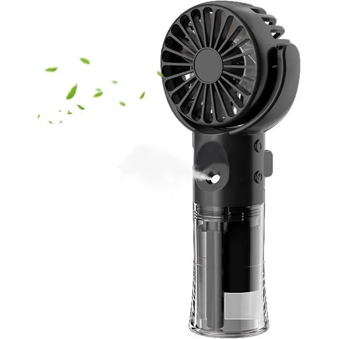 Ventilateur portable avec brumisateur - Rechargeable USB - 4 vitesses - 168 cm - Ultra-silencieux - 30 dB