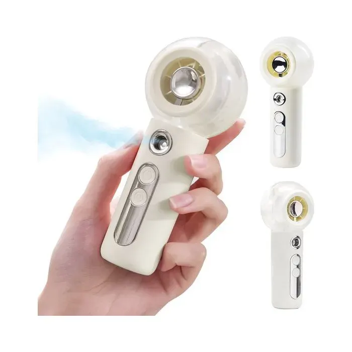 Ventilateur portable avec brumisateurmini ventilateur portable rechargeable avec flux dair turbo et brumisation fine