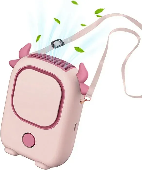 Ventilateur portable - AVEKI - Mini ventilateur de cou - 3 vitesses - Rechargeable USB - Léger