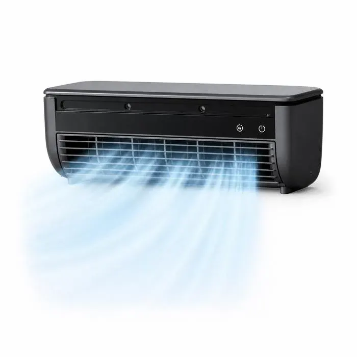 Ventilateur Portable Brumisateur Mural avec Télécommande 3 Vitesses et Système à Eau pour Petits Espaces - Noir