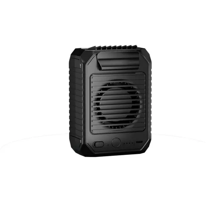 Ventilateur Portable Ceinture 10000mAh USB Rechargeable 3 Vitesses Moteur Sans Balais Silencieux Étanche pour Extérieur