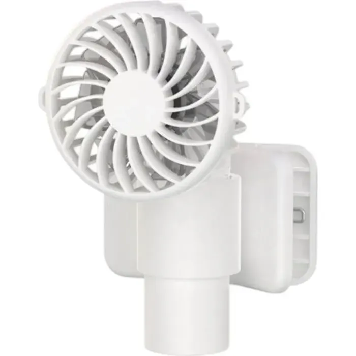 Ventilateur Portable clip 1000mAh 3 vitesses USB compact pour maison et bureauBlanc