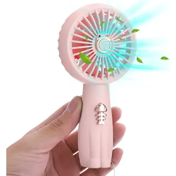 Ventilateur portable - COMPUTING - JYPS - Mini ventilateur USB - 3 vitesses - Rose