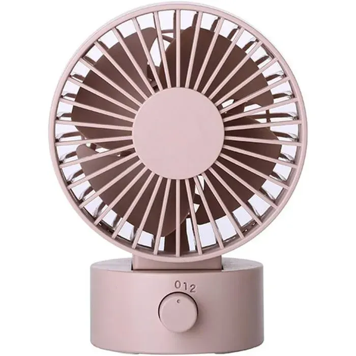 Ventilateur portable de bureau air circulator USB silencieux oscillant pour voyage sport et camping rose