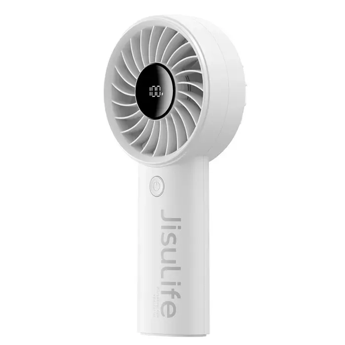 Ventilateur portable haut de gamme (Life4) avec affichage numérique LED 3600 mAh 5 vitesses de vent JisuLife Gris