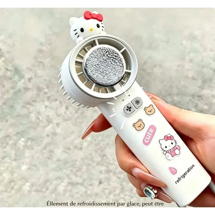 Ventilateur portable Hello Kitty avec plaque réfrigérante