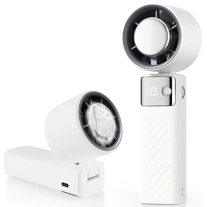 Ventilateur portable - KIBTOY - 2025 - Batterie 5000mAh - Refroidissement semi-conducteur - 199 vitesses