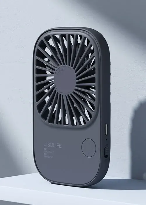 Ventilateur portable - KZQ - Mini USB rechargeable - 3 vitesses - Ultra-léger - Cou suspendu