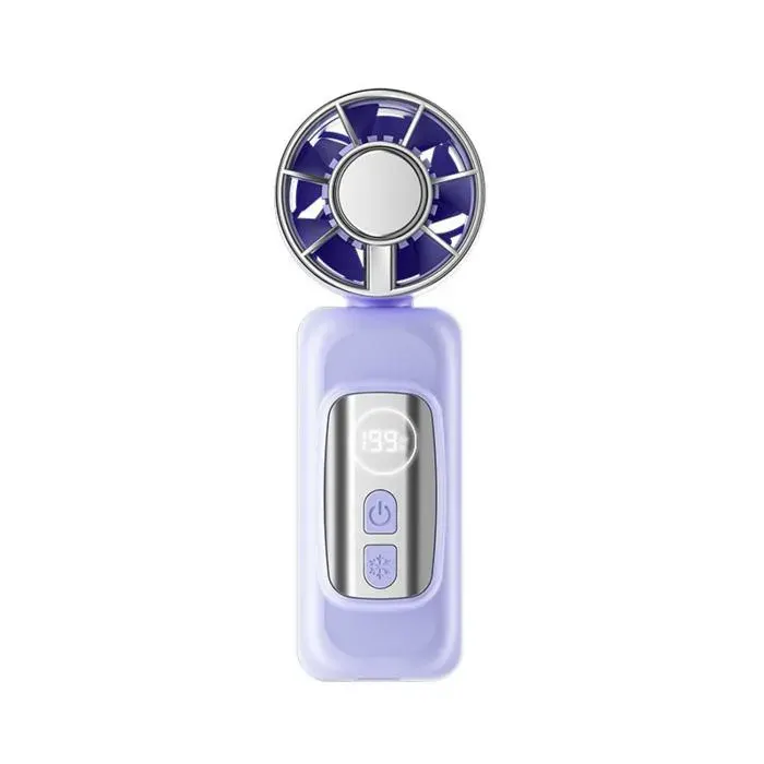 Ventilateur portable mini à refroidissement glacé semi-conducteur à clip écran LCD 199 vitesses turbine puissante USB rechargeable