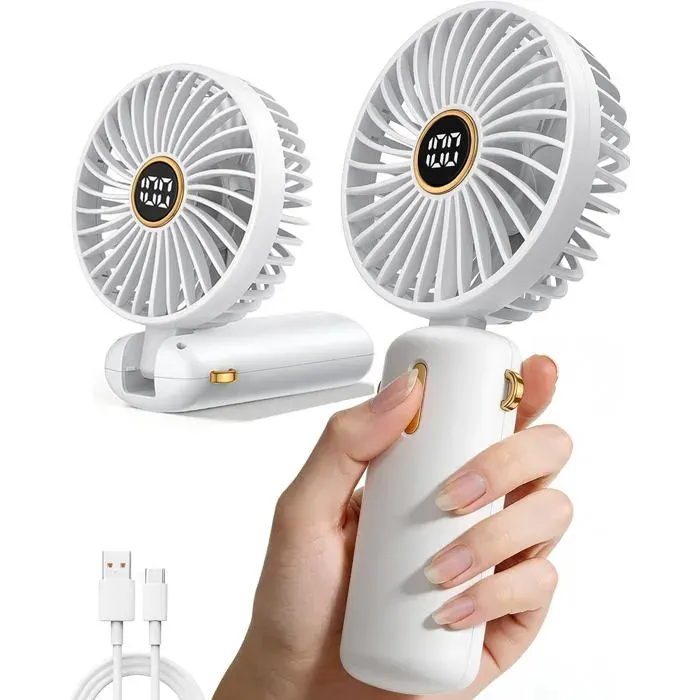 Ventilateur-Portable-Mini-Poche-Petit-Rechargeable-USB-Ventilo-A-Main-Portatif-Silencieux-Fan-Pile-Batterie-Ventilateurs Hand Hel