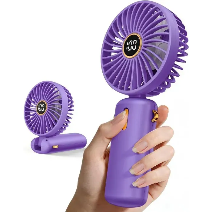 Ventilateur Portable Mini Poche Petit - Rechargeable USB Ventilo Main Portatif Silencieux Fan Pile Batterie Ventilateurs Hand Hel