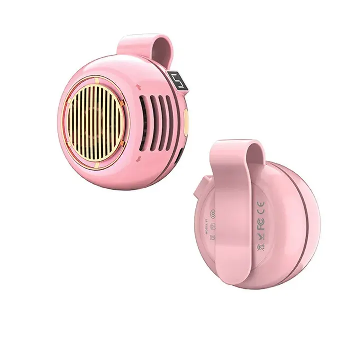 Ventilateur portable Mini ventilateur silencieux sans pales portable avec clip de taille Écran Digital Silencieux Chargement USB