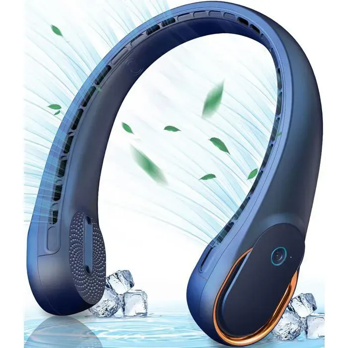 Ventilateur Portable - OKUMGGYJ - Modèle - 4000 mAh - Ultra Silencieux - 3 Vitesses — coloris Bleue