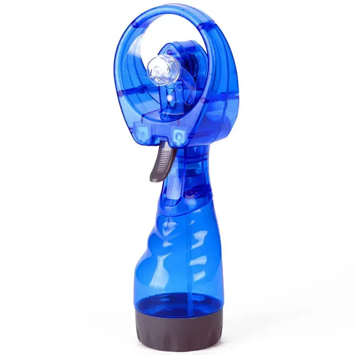 Ventilateur portable - PZCC - ventilateur portable à porter - brumisation - sans fil - plastique — coloris Bleu