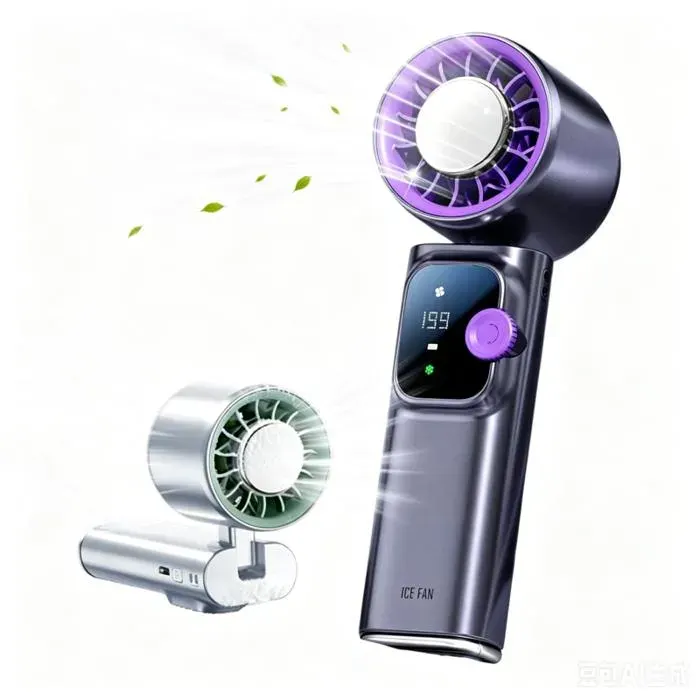 Ventilateur portable rechargeable à 199 vitesses avec refroidisseur de glace. pour trajet/voyage/extérieur/maison/bureau