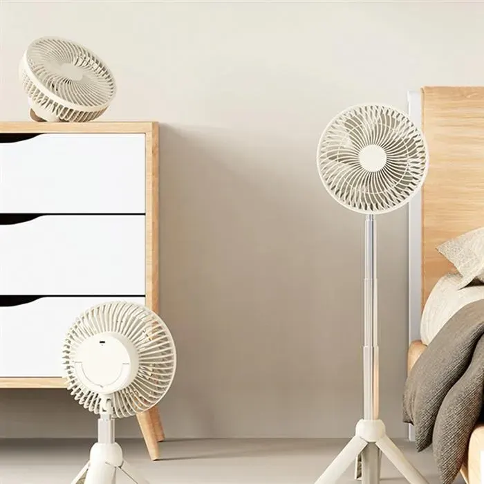 Ventilateur Portable Rechargeable Mini Ventilateur Extérieur Télescopique Pliant 4000MAh Ventilateur de Refroidissement Électrique