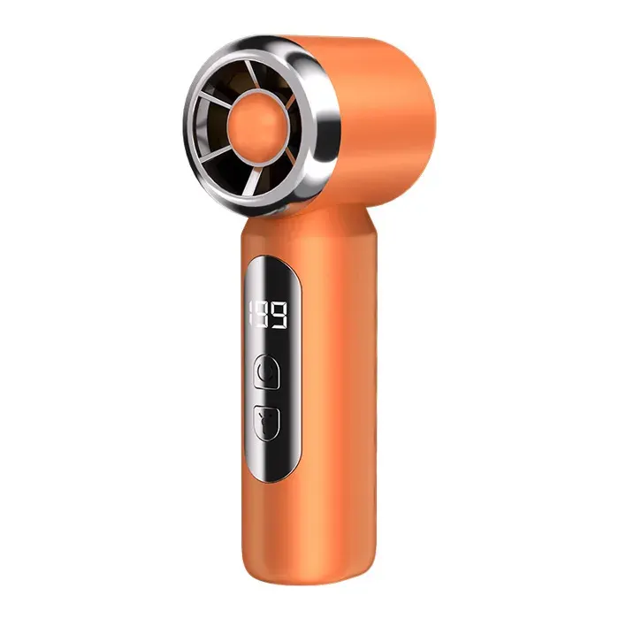 Ventilateur portable rechargeable - modèle compact avec 199 réglages et lumière LED - idéal pour les voyages les festivals