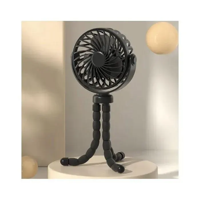 Ventilateur portable rechargeable - - Noir - Sans fil - Mini ventilateur pour poussette - 3 vitesses Femeo — coloris Noire