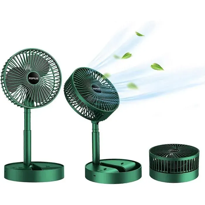 Ventilateur portable rechargeable USB ventilateur silencieux ventilateur pliable 3 modes de vitesse réglables