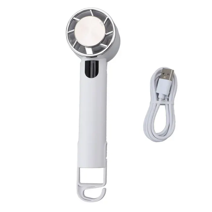 Ventilateur portable – Refroidissement semi-conducteur 3 vitesses – USB rechargeable – pour bureau voyage – Blanc