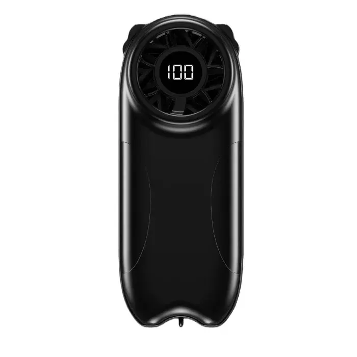 Ventilateur portable sans pale rechargeable 4000mAh main ou bureau réglable 1-100 vitesses longue autonomiemini ventilateurNoir