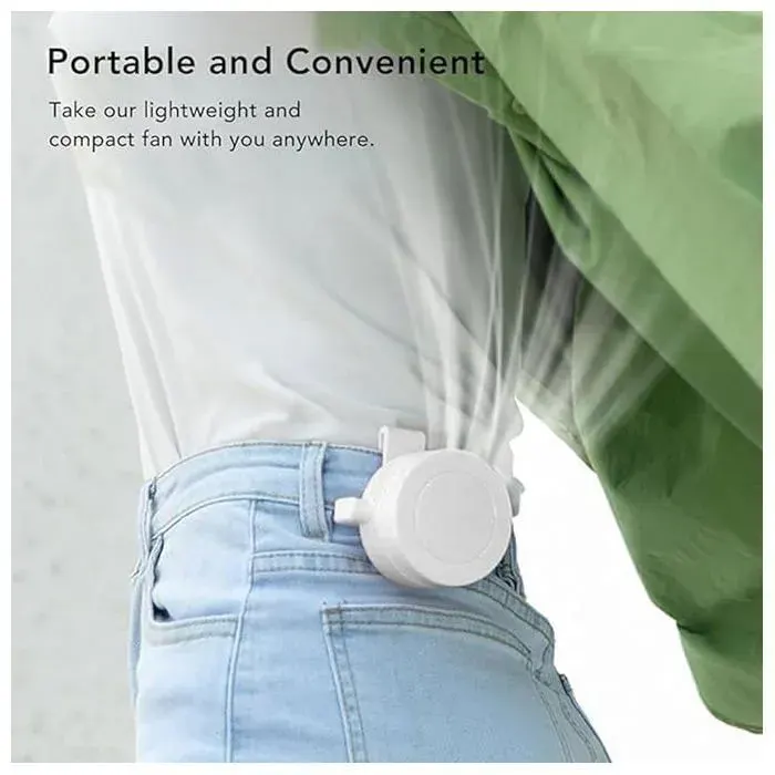Ventilateur Portable - - Sans Pales - 3 Vitesses - Silencieux - Clip Réglable ENEVAOCT
