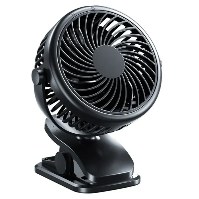 Ventilateur Portable - Silencieux - USB C - 3 Vitesses - Rechargeable - Clip-on et Bureau